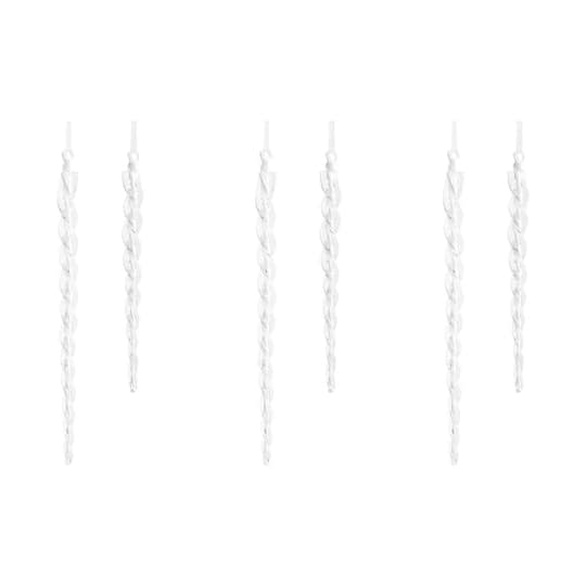 Melrose Clear Glass Icicle Ornaments Set